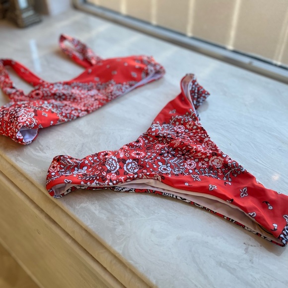 Orange Two piece Bathing Suit - Picture 4 of 8